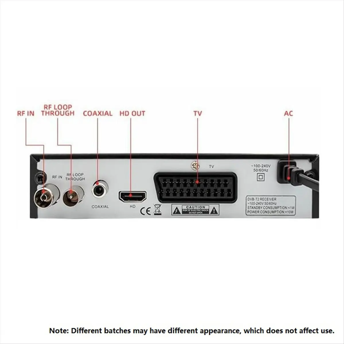 (N11R] DVB T2 HEVC 265 디지털 TV 튜너 DVB-T2 265 1080P HD 디코더 USB 지상파 TV 수신기 EPG 셋톱박스, EU 플러그