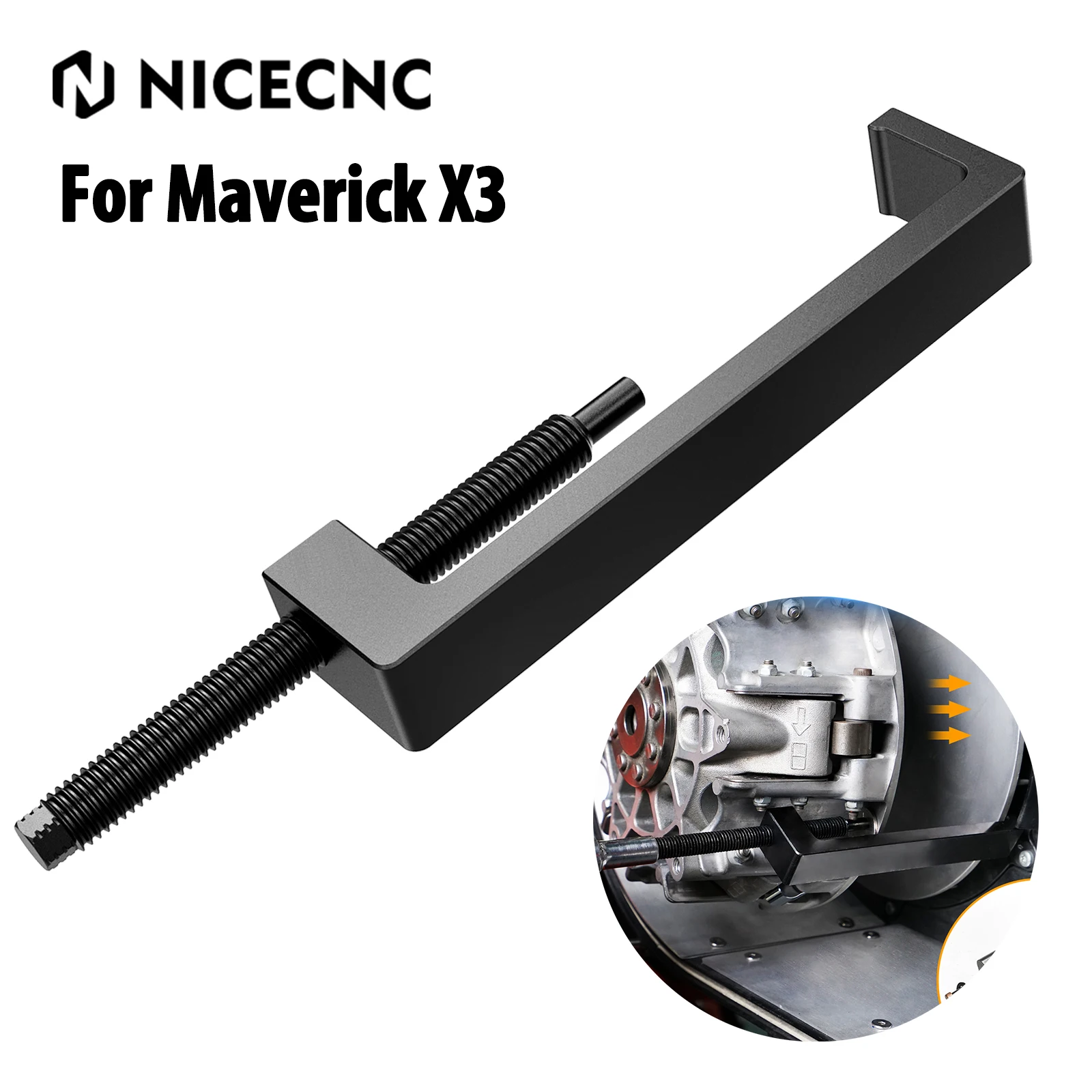 NICECNC Primary Clutch C-Clamp Weight Change Tool For CAN AM Maverick X3 Sport 1000R Defender UTV Accessories CNC-machined