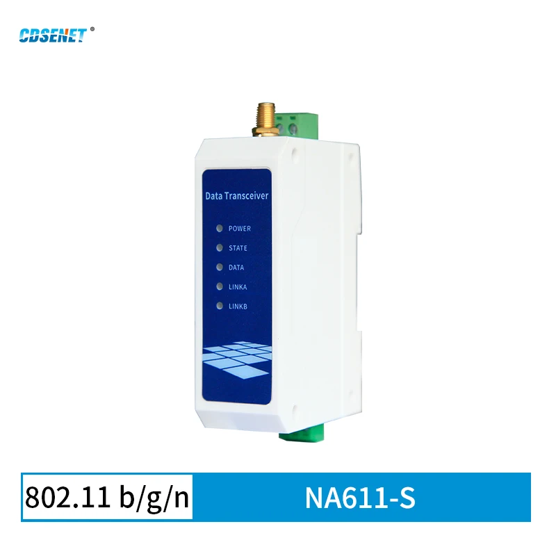 RS485- WIFI Dual Frequency WiFi Serial Server DC8-28 Storage Gateway CDSENET NA611-S Industrial Transceiver Transmitter Receiver cdebyte wifi serial server na611 sa ac 85 265v rs485 to wifi support tcp udp http mqtt ieee802 11 b g n gateway mode