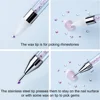 Nail Art Dual Heads Acrylic Design Metal Dotting Wax Pen Rhinestones Gem Picking Picker Manicure Drill Pencil Silicone Head Tool 4