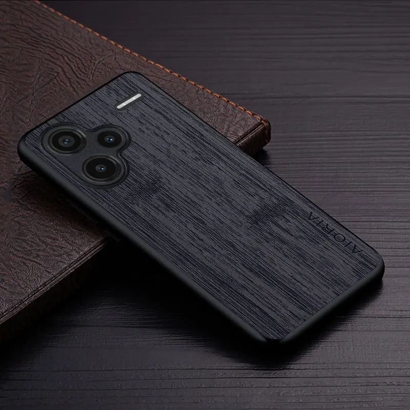 Luxury Bamboo Wood Pattern Leather Phone Case - Elegant Protection Cover