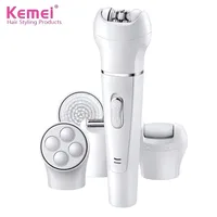 Kemei KM-2199 5 in 1 Full Body Shave Facial Cleansing Massage Ladies Care Set Painless Epilator 1
