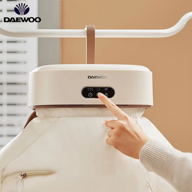 DAEWOO-secadora de ropa eléctrica portátil GY02, máquina de secado de aire  caliente plegable con luz UV 3D, desodorización de calefacción para el  hogar y el dormitorio - AliExpress