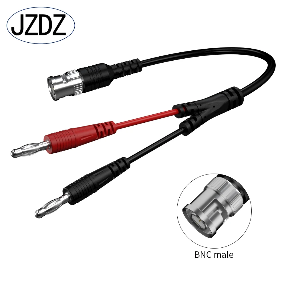 JZDZ 절연 BNC 수-4mm 바나나 플러그, 저손실 동축 케이블 테스트 리드 커넥터, 오실로스코프 J.70044A