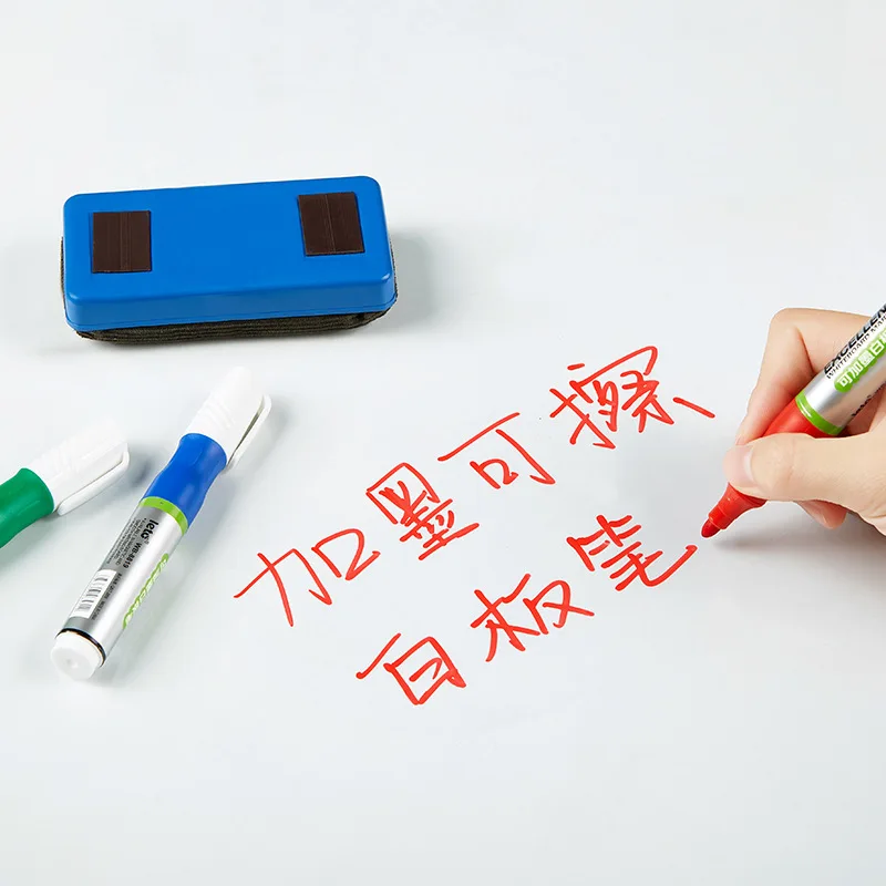 지울 수 있는 화이트보드 마커, 검정색 파란색 빨간색, 대용량, 충전식 잉크, 무독성 사무실 회의 교육 펜 A-113, 3mm 펜촉