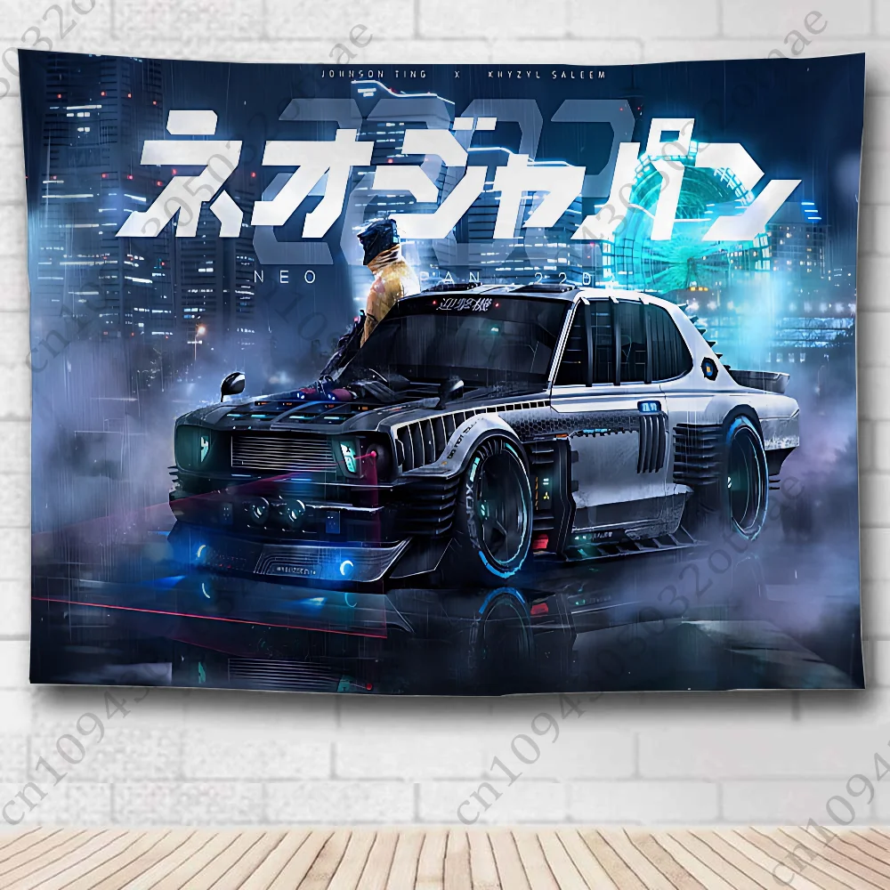 Blau R-Rot Auto E-E30 Flagge Wandteppich Kreatives Muster Foto Wohnzimmer Wandkunst Wandteppich Dekor Party Outdoor Dekorieren Banner – Detail 19