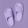 Feslishoet Women Letter Slippers Beach Slides Solid Color Mens Thick Sole Indoor Bathroom Anti Slip Shoes Summer Couple Sandals 6