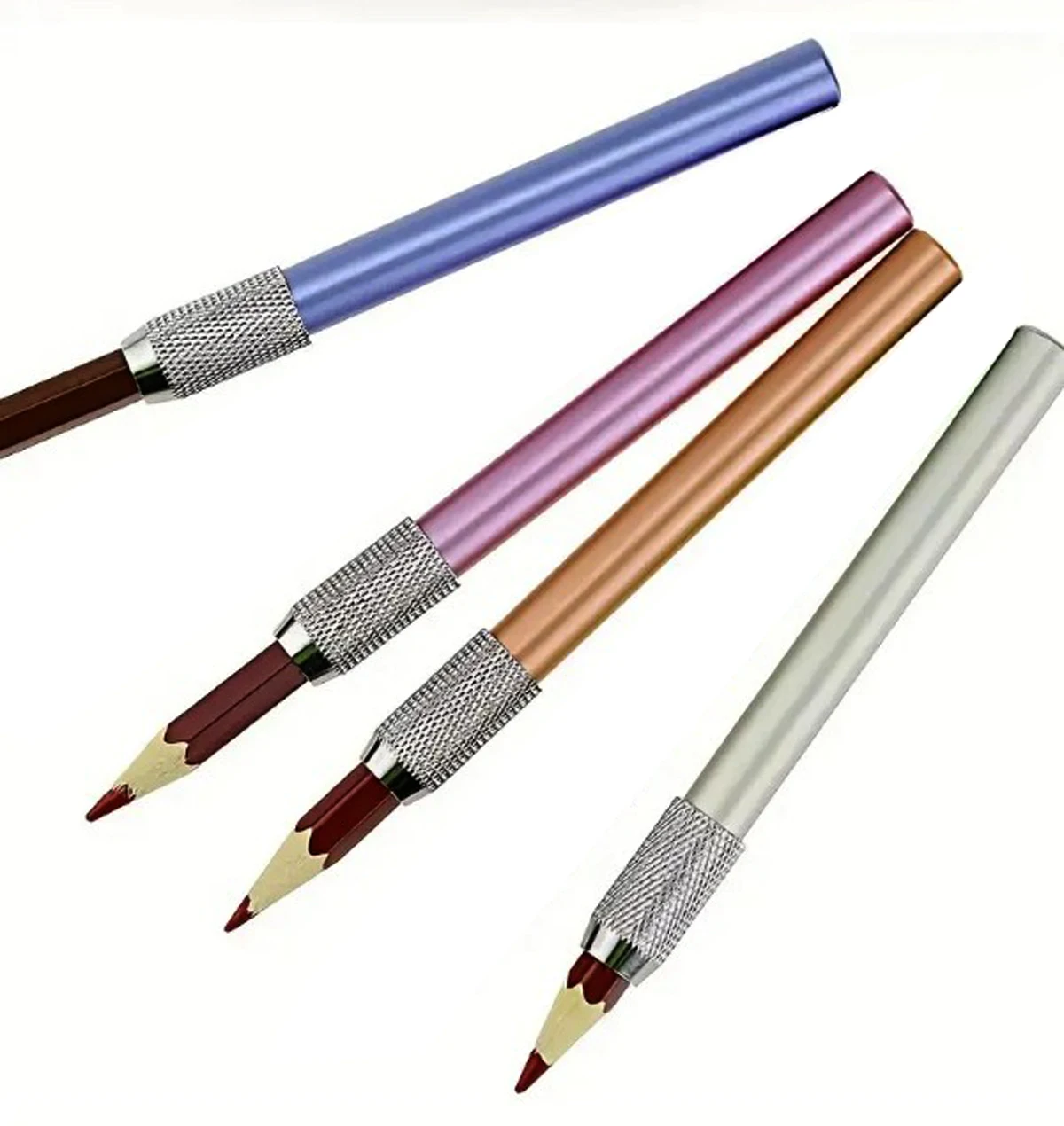 8 Pcs Pencil Extenders Metal Sketch Pencil Holder Extender Set Adjustable Art Write Tool Set Pencil Lengthener For Pencils 3