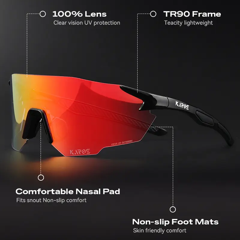 KAROS New Outdoor Cycling Sunglasses Men Road Driving Bike Glasses Sports Mountain Hiking Climbing Women Bicycle Cycling UV400 - Image 2