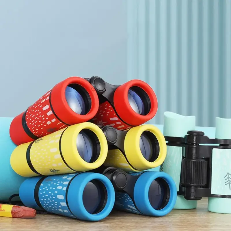 Outdoor Camping Kids Binocular Telescope Children Educational Learning Telescope Bird Watching Folding Optics Telescope 4X30mm 3