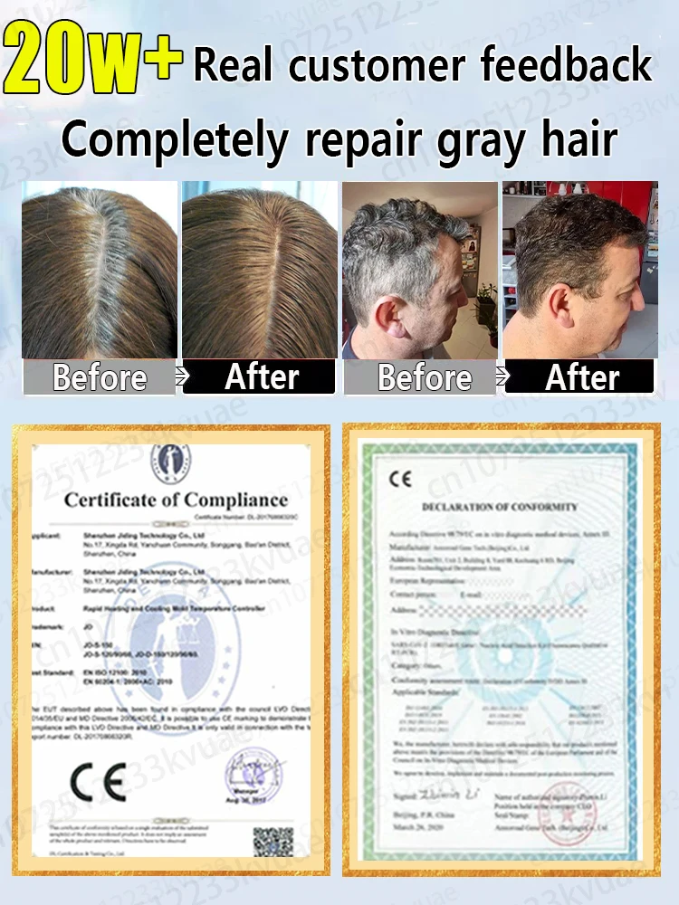 Hair Color Restorer White Hair Killer Used to turn white hair into black hair Nourish the scalp Suitable for white hair essence Repair care