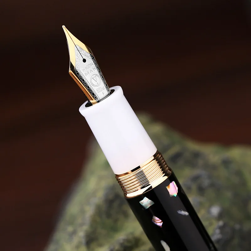 MAJOHN M400 Pen Fritillaria Resin Office Student Gift Small Fresh Writing Practice Booklet Pen 6 Point fountain pen