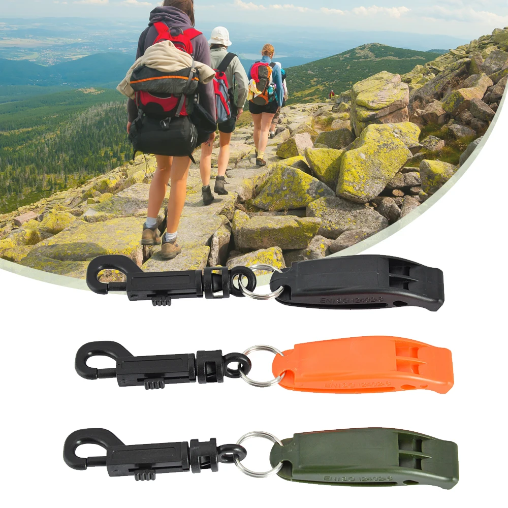 1 pcs Outdoor Dual frequency Survival Whistle Diving Rescue Emergency Safety With Quick-release Buckle