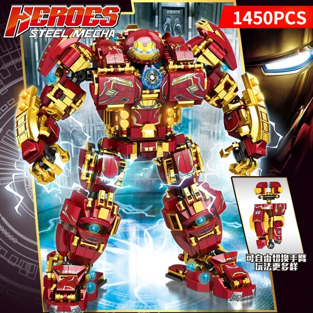 Children's Splicing Building Blocks Iron Man Mecha Model with Minifigure Boy Puzzle Assembling Building Blocks Children's Toys 1