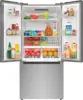 30-Inch and 18.5 cu. ft. Counter Depth French Refrigerator with Three Doors and Deep Freezer in Stainless-Steel, Silver 2