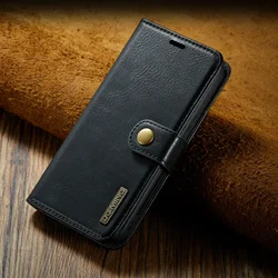 Luxury 2 - Fold Detachable Leather Wallet Case with Magnetic Flip Cover - iPhone 12 Mini (Black)