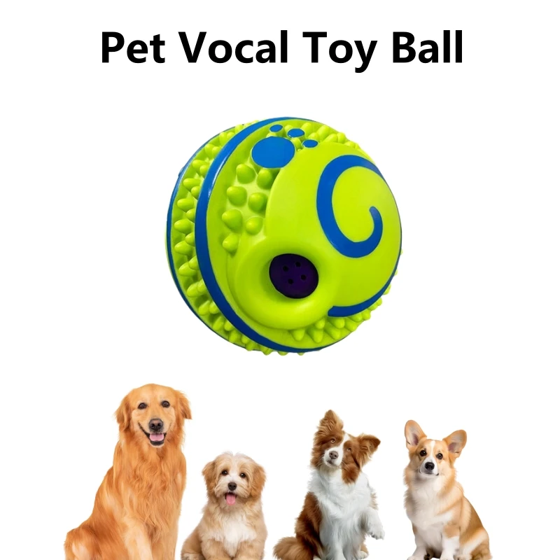 

Dog Voice Toy Pelota Para Perro Juguetes Perros Squeak Toys Ball Chew Interactive Balle Chien Bola De Futebol Pet Supplies