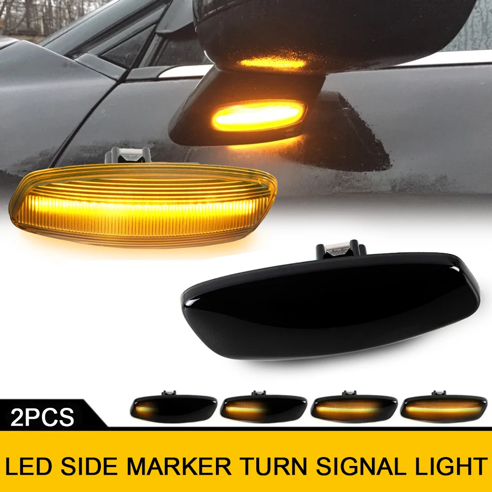 

2x LED Blinker Side Turn Signal Amber Lights For Peugeot 207 308 3008 5008 RCZ Citroen C3 C4 Picasso C5 DS3 DS4 OEM 6325G6