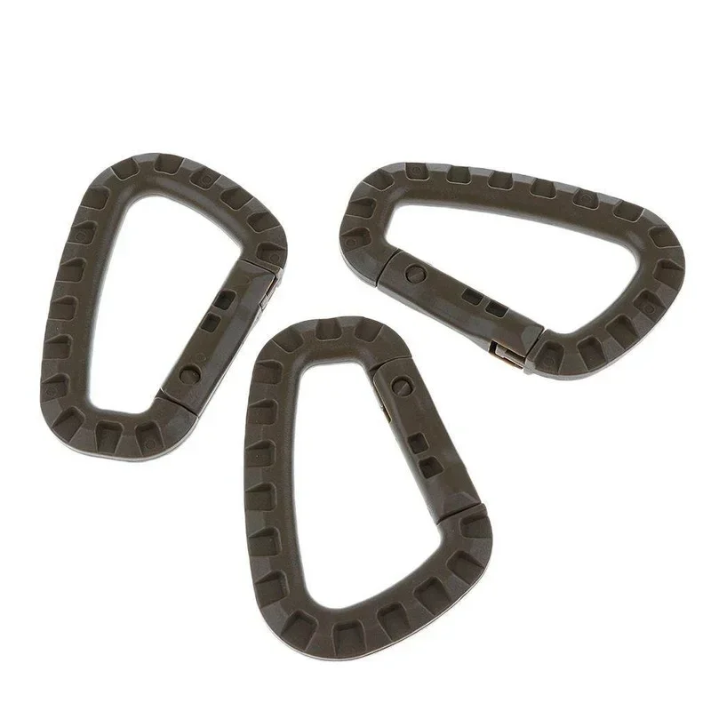 Light and Medium-sized Tactical Outdoor Mountaineering Buckle 6pcs Plastic Steel Quick Hook Keychain D-shaped Buckle