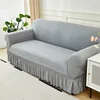 1pc Sofa Slipcover With Skirt L-shaped Sofa Cover Couch Cover for Bedroom Office Living Room Home Decor Furniture Protector 3