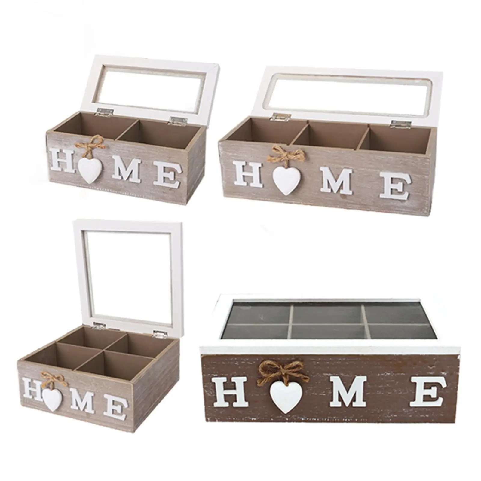 Wooden Tea Storage Box Kitchen Organiser Desktop Container Jewelery Box Creamers Tea Bags Assorted Teas and Condiments Sugar tea tin box,tea canister,airtight container