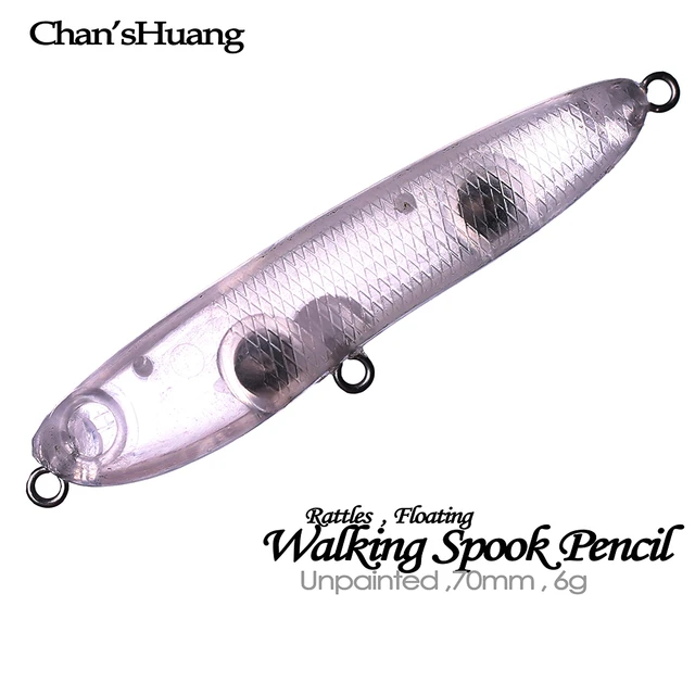 Chan'sHuang 20PCS Unpainted Blanks Bait 7cm 6g Floating Walking Spook  Popper DIY Handmade Artificial Fishing Lure Tackle - AliExpress