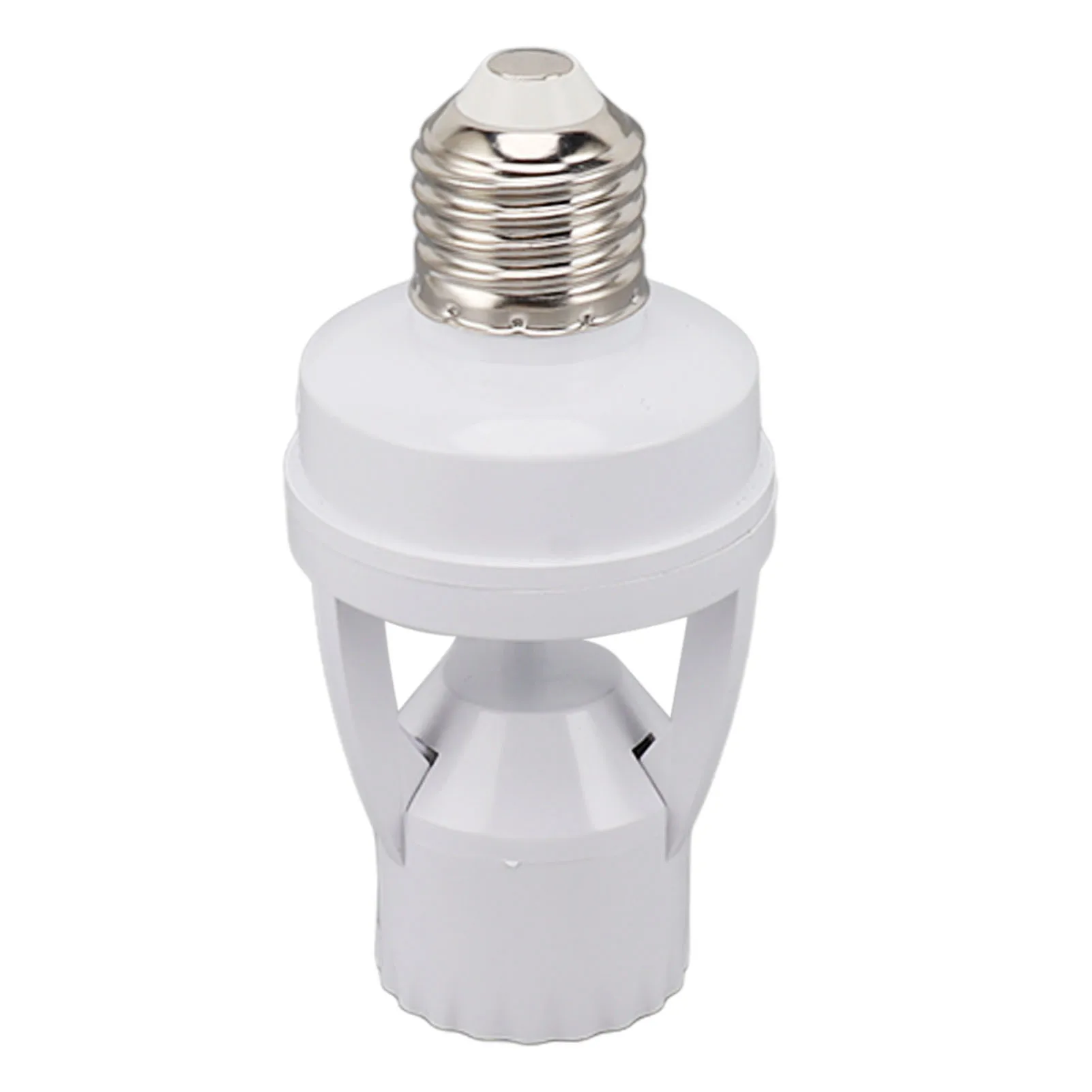 PIR Motion E27 Screw Bulb Adapter 100-240V Adjustable ABS Motion Sensor Light Socket Auto On Off Easy To Install for Basement