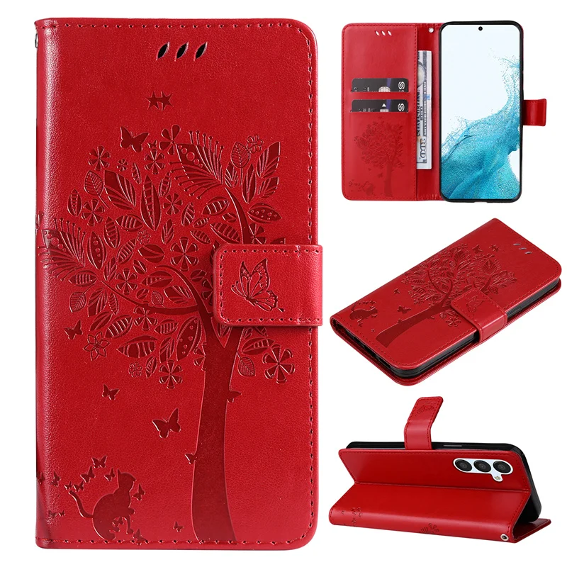 Leuke Flip Lederen Telefoon Case Voor Samsung Galaxy A54 A34 A24 A14 A04S A04E Magnetische Portemonnee Achterkant met Kaartsleuf_voghion.com