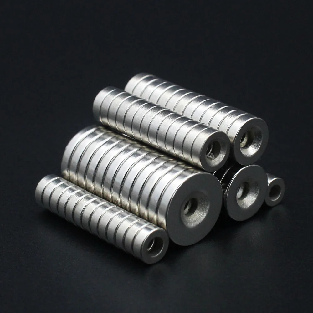 Neodymium Magnets Round Magnet 6/7/8/10/12/15mm x 3mm Hole N35 Permanent NdFeB With hole