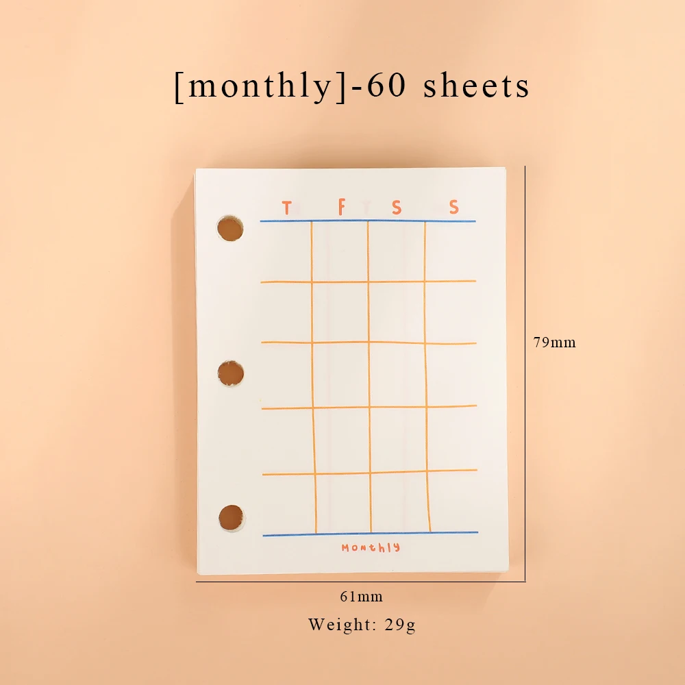 monthly 60sheets