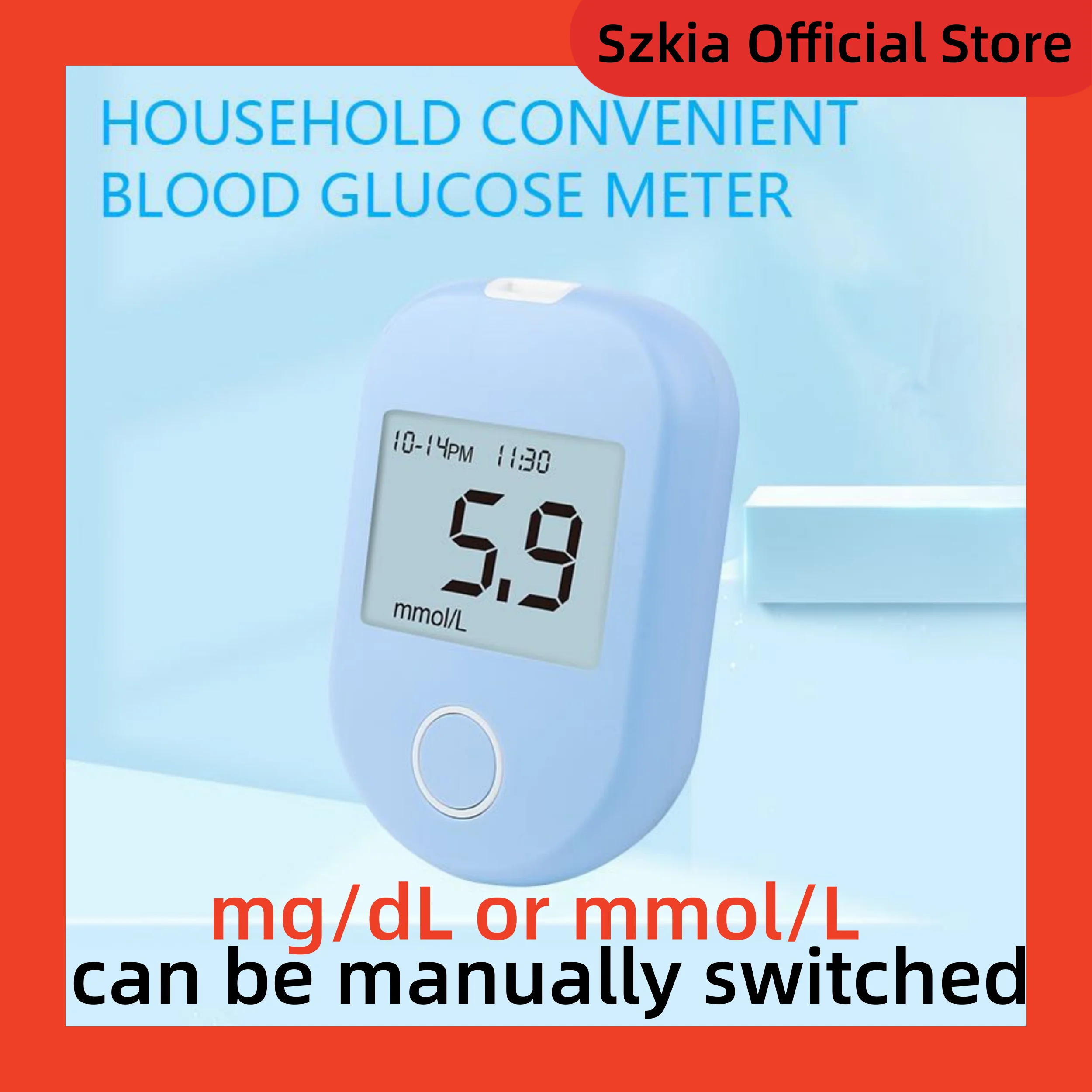 Szkia Xg803 Macchina Per Il Test Dello Zucchero, Accessori Per Il Diabete, Sensore Di Glucosio, Dispositivo Di Misurazione Della Glicemia Senza Codifi