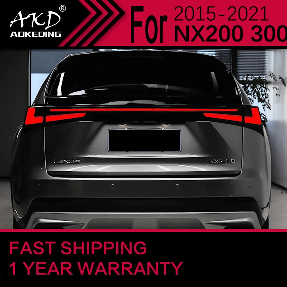 Lexus nx200およびnx300h用のLEDテールライト,ブレーキとリバース用の