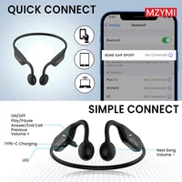 MZYMI A18 TWS Earphone Bone Conduction Neckband Headphone Sport IP56 Waterproof Headset Built-in Mic For Android iOS - Image 4