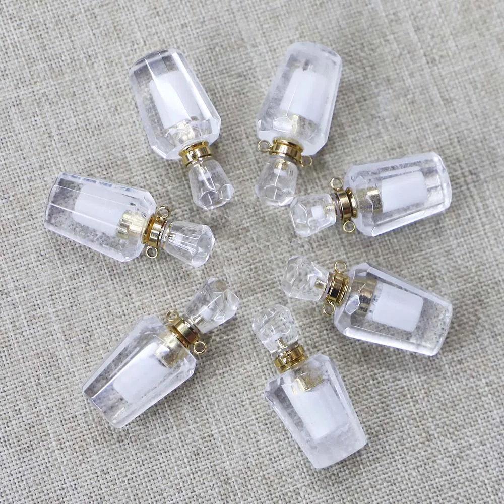 New Natural Stone Perfume Aromatherapy Oil Bottle Pendant Essential Fashion Jewelry Gift Making Charms DIY Necklaces Accessories