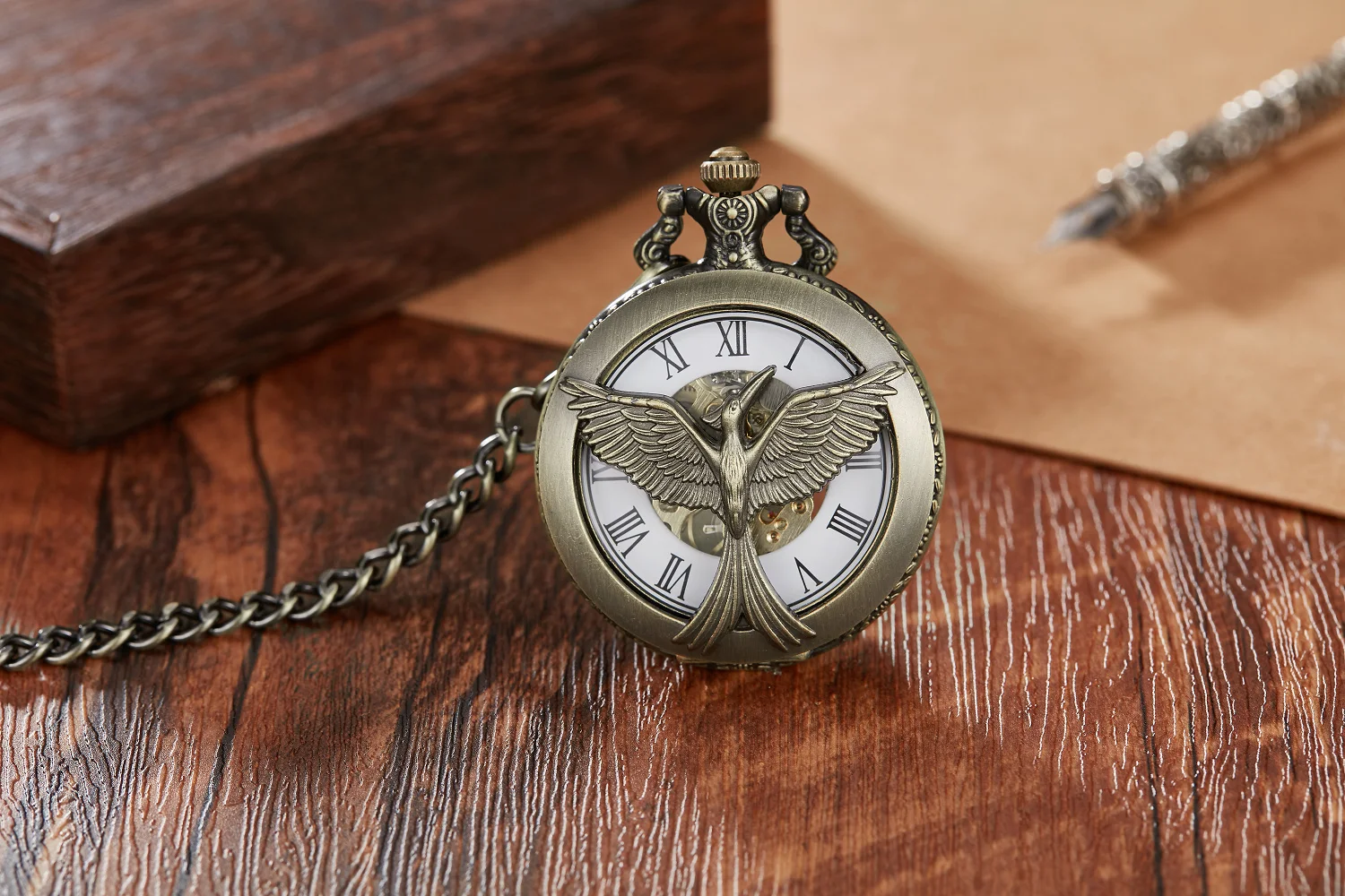 Golden Circle Luxury Hollow Out Mechanical Pocket Watch  Steampunk Restoring Ancient Ways The Clock Pendant Manual Winding