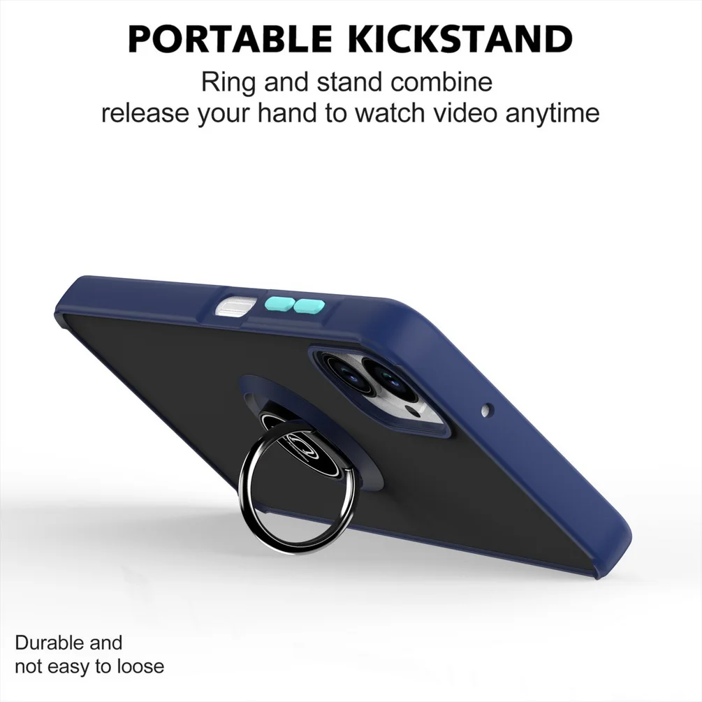 Universal Rotatable Bracket Case with Finger Ring Cover