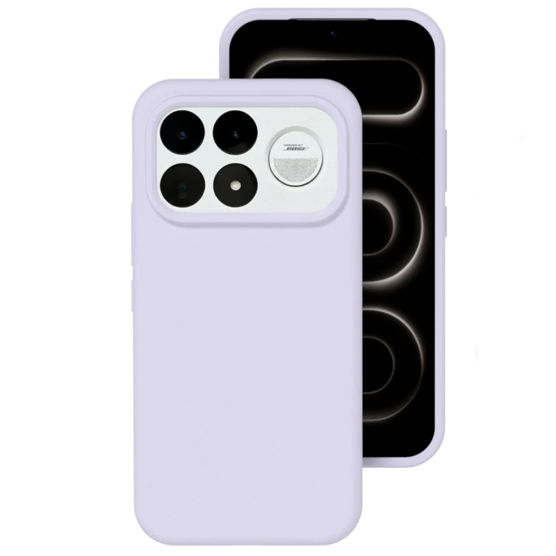 Candy Color Soft Liquid Silicone Drop-proof Phone Case with Skin Feel Finish