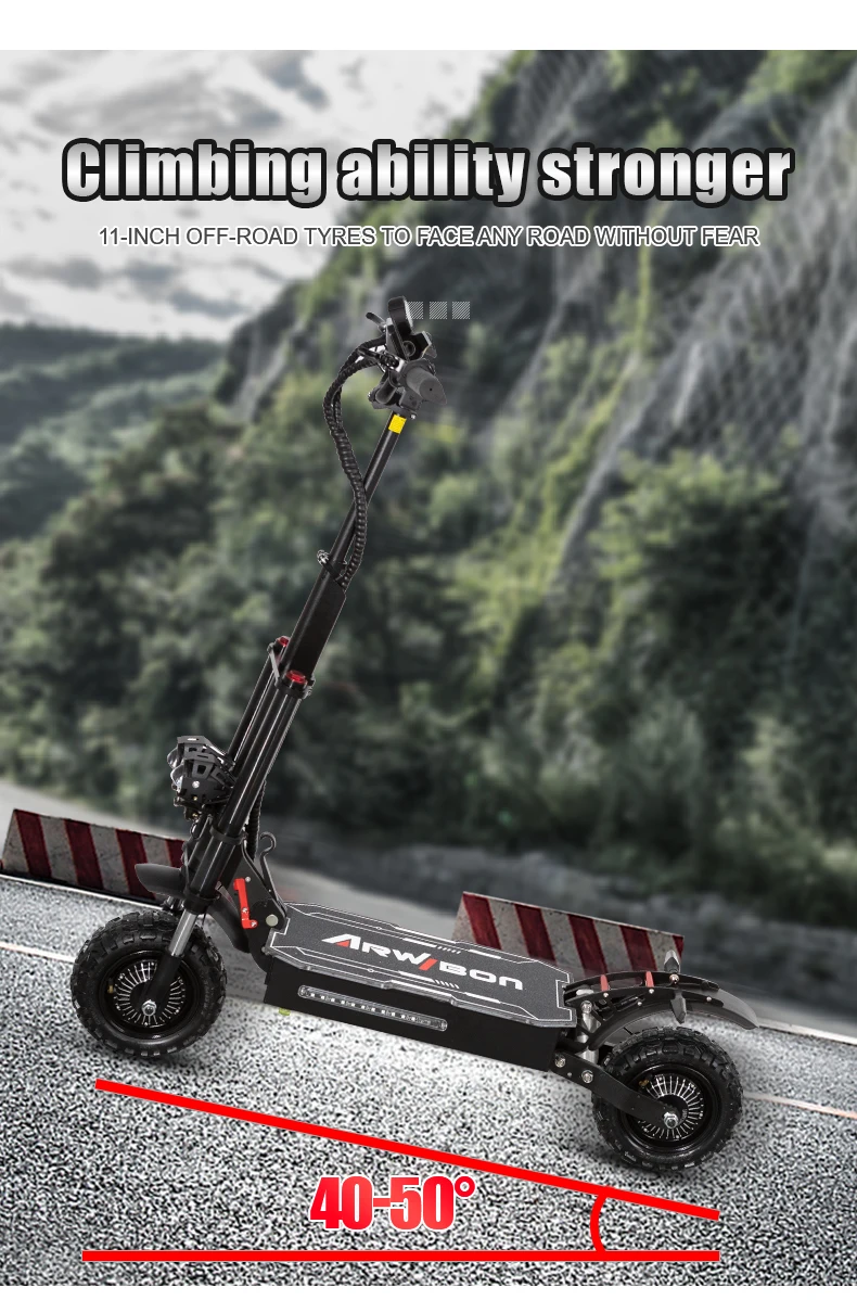 Q12 Plus 60V 27AH fast electric scooter maximum speed 86km/h Powerful 5600W dual motor 11-inch foldable adult off-road scooter