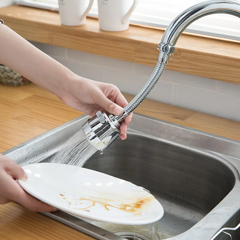 Kitchen Faucet Nozzle Kitchen faucet splash head pressurization shower stainless steel extension nozzle water saving universal rotary bubbler