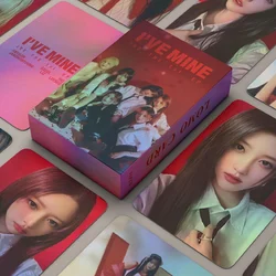 55Pcs/Set Kpop IVE Laser Lomo Card I'VE MINE Postcard Photo Print Cards Wonyoung Yujin Gaeul Rei Fans Collection Gift