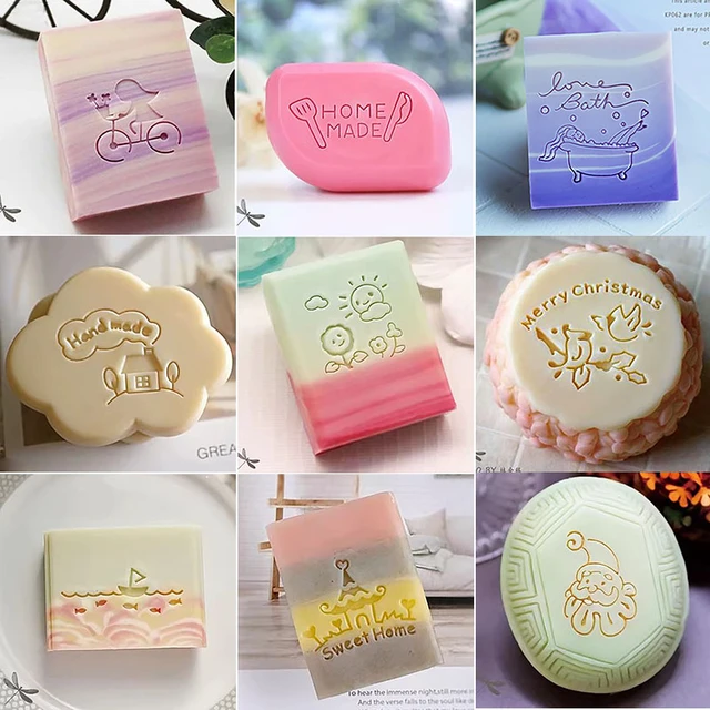 Custom Lovely Bath Enjoy Pattern Soap Stamp Mini Transparent Acrylic Clear  Sealing Seal For Handmade Soap Making Supplies Kits - AliExpress