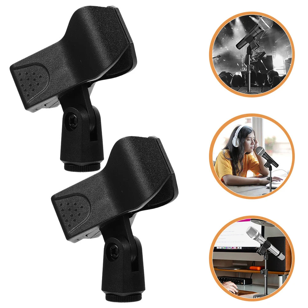 

2pcs Mic Stand Clips Practical Universal Microphone Clips Microphone Accessories