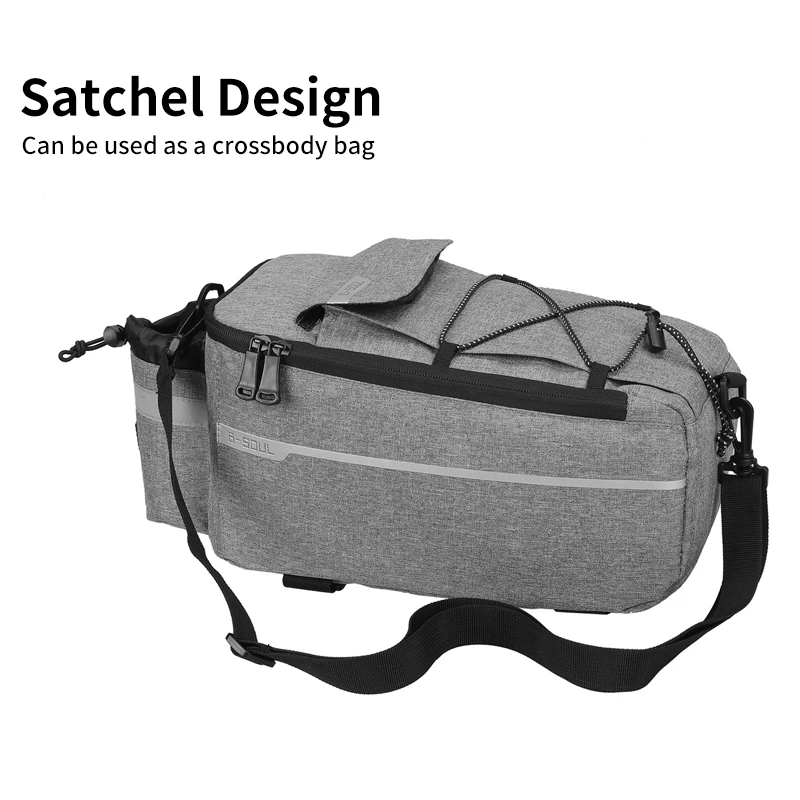 Bike Rack Bag 1pc Waterproof Cycling Trunk Cooler Bag Folding Rear Pannier For Mountain Bikes Strap Design Reflective Strip bike bag bicycle bag bike accessory bike storage box