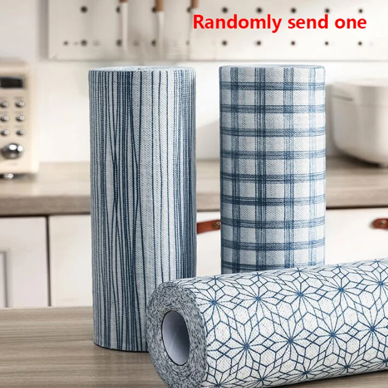 40Pcs Kitchen Roll Lazy Dishcloth Rag Reusable Cleaning Cloths Strong Absorbent Thicken Multi-Purpose Non-Woven Towel