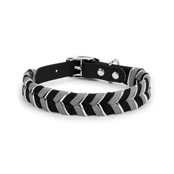 Handmade Colorful Fashion Collar for Dogs - Stylish Accessory for Small, Medium, and Large Pets (Black)