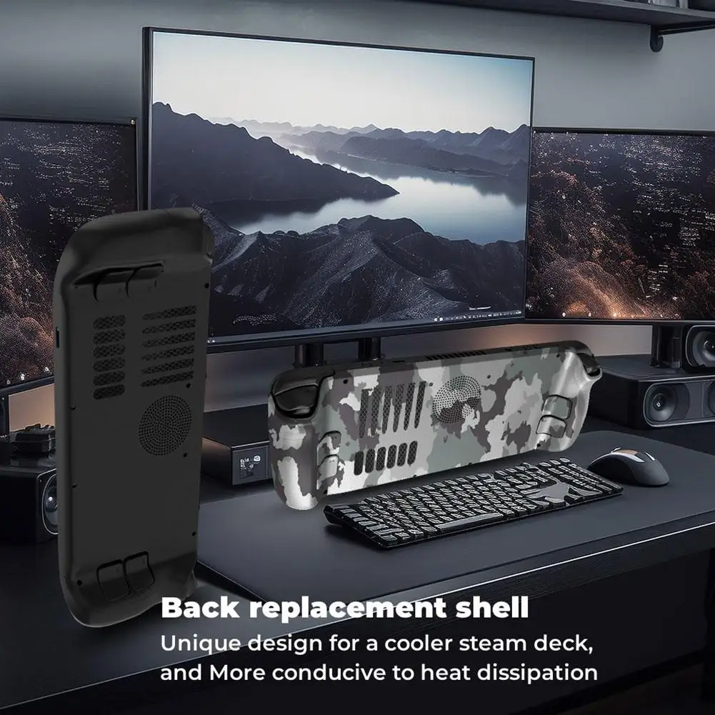 

4 Colors Plate With Cooling Vent Adjustable Angle Stand Replacement Shell Case Compatible For Steam Deck shell Game Console M5T4