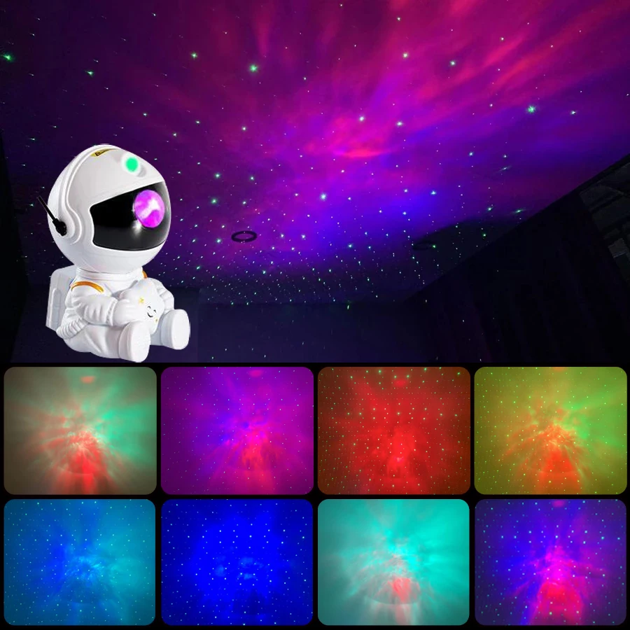 Astronaut Galaxy Starry Projector Night Light Star Sky Night Lamp For Bedroom Home Decorative Kids Birthday Gift night light,star projector lamp,led night lamp,moon projector light