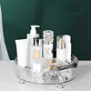1Pc/Light Luxury Rotatable Cosmetics Storage Box Acrylic Storage Tray Desktop Dressing Table Skin Care Product Perfume Storage R 1