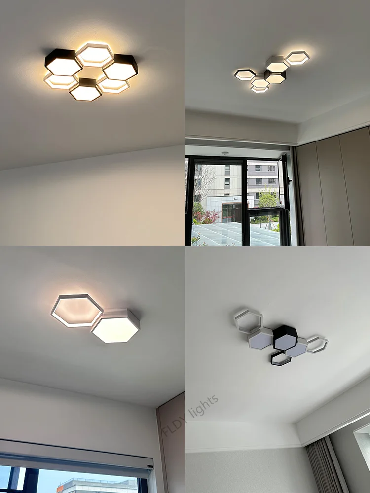 Modern Dimmable LED Ceiling Lamps Simple Living Room LIghts Lustre Home Decor Bedroom Study Dining Room Lighting Indoor Fixtures 4