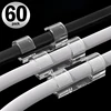 1-60Pcs Self-Adhesive Cable Clips Organizer Drop Wire Holder Cord Management for Ethernet Cable TV PC Under Desk Car Wire Clip 1